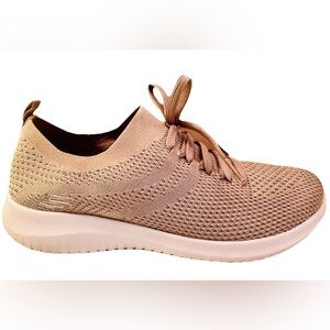 Skechers Air Cooled Memory Foam Sneakers 10 Tan Comfort Walking Casual Shoes